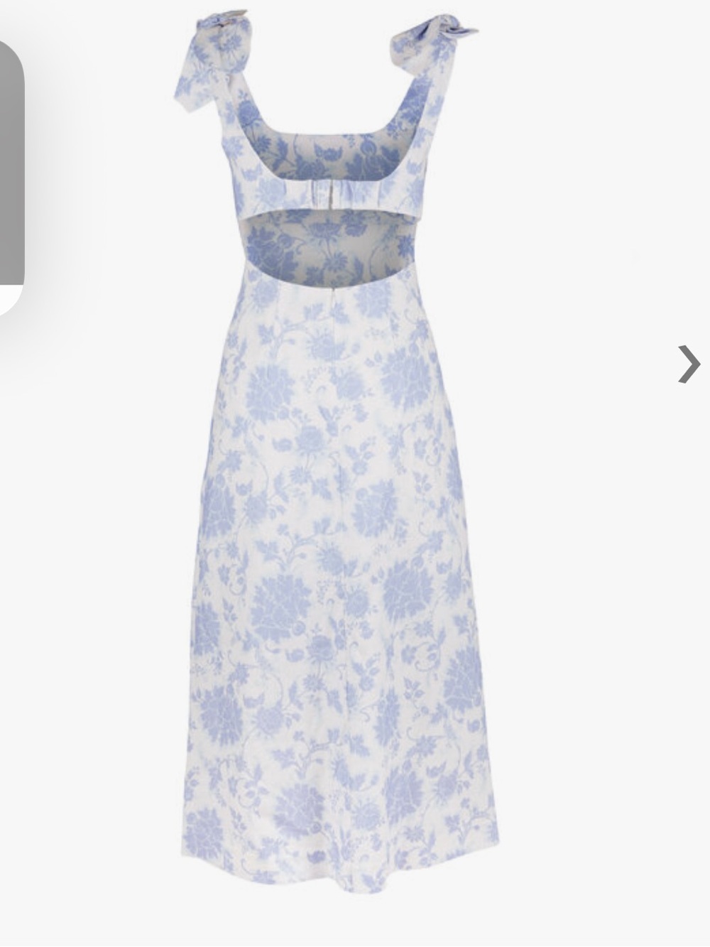 ZIMMERMANN Postcard Blue Floral Shoulder Tie Midi Dress Size 1 / US 6 / M - Picture 9 of 14